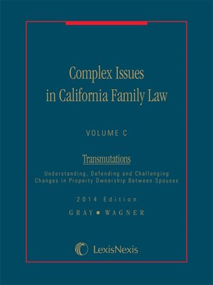 cover image of Complex Issues in California Family Law